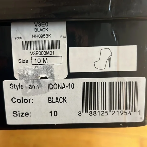 A.X.N.Y American Exchange New York Black Snakeskin Platform Bootie…Sz 10 - Picture 14 of 15